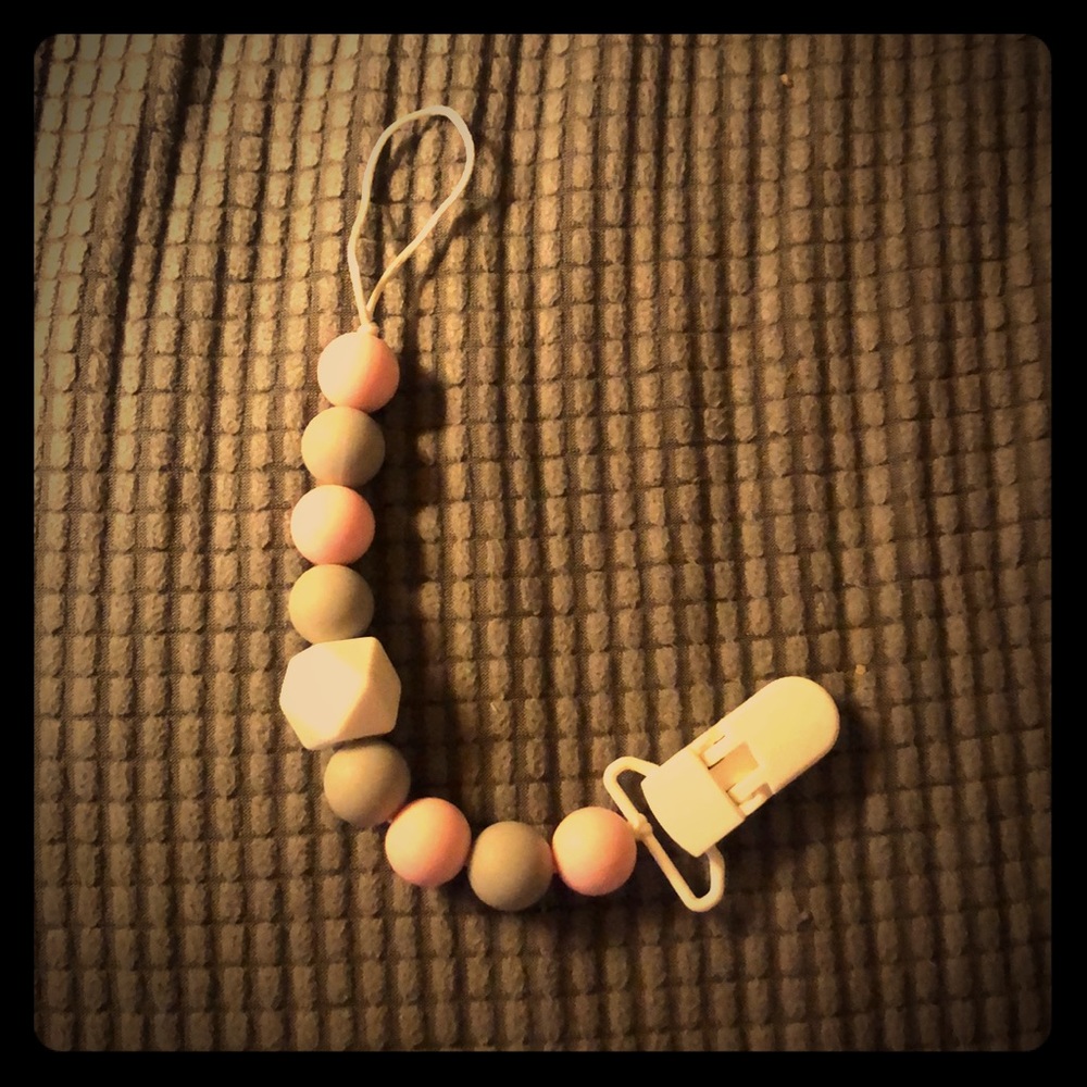 Baby girl pacifier clip